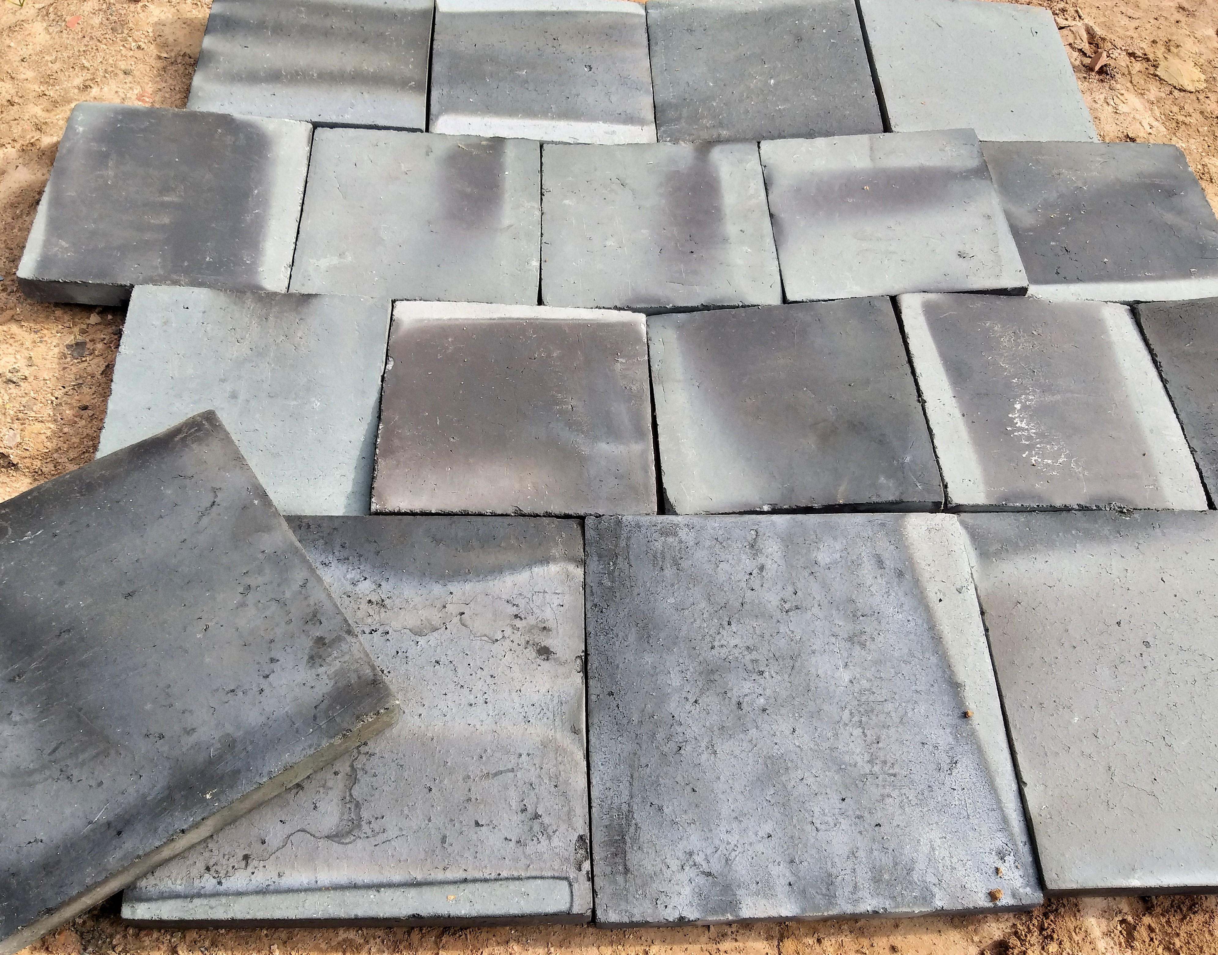 grey terracotta floor tiles