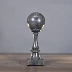 Grey/Black Marble Bilboquet with Gilded Bees, Empire Classic Style