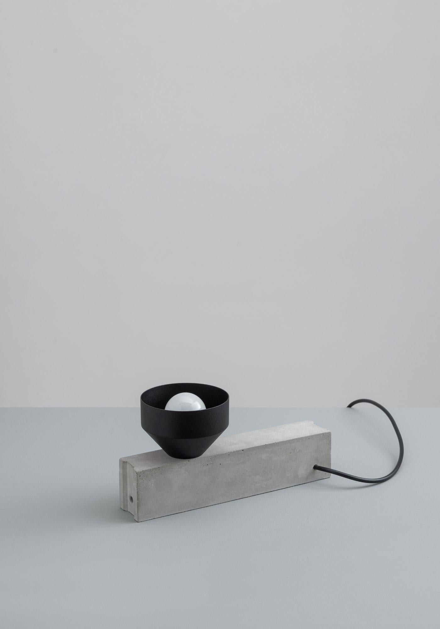 Grey Block Table Lamp by +kouple For Sale 3
