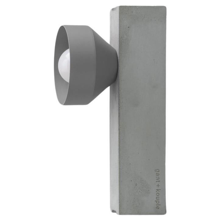 Grey Block Wall Lamp by +kouple For Sale