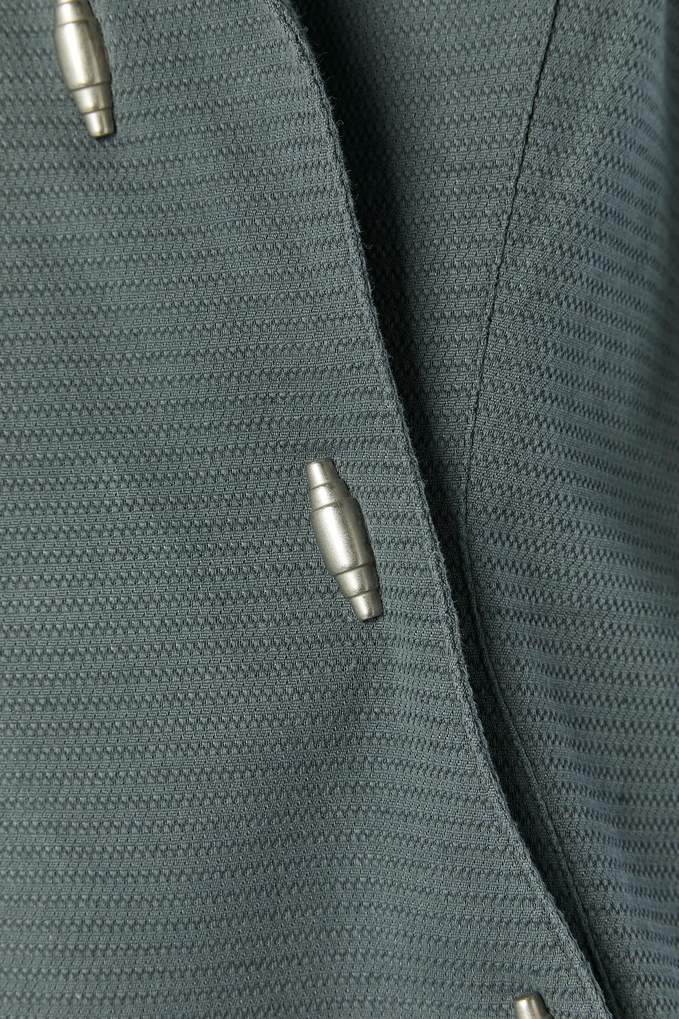 Chaqueta asimétrica cruzada gris-azul Thierry Mugler ACTIV Negro en venta