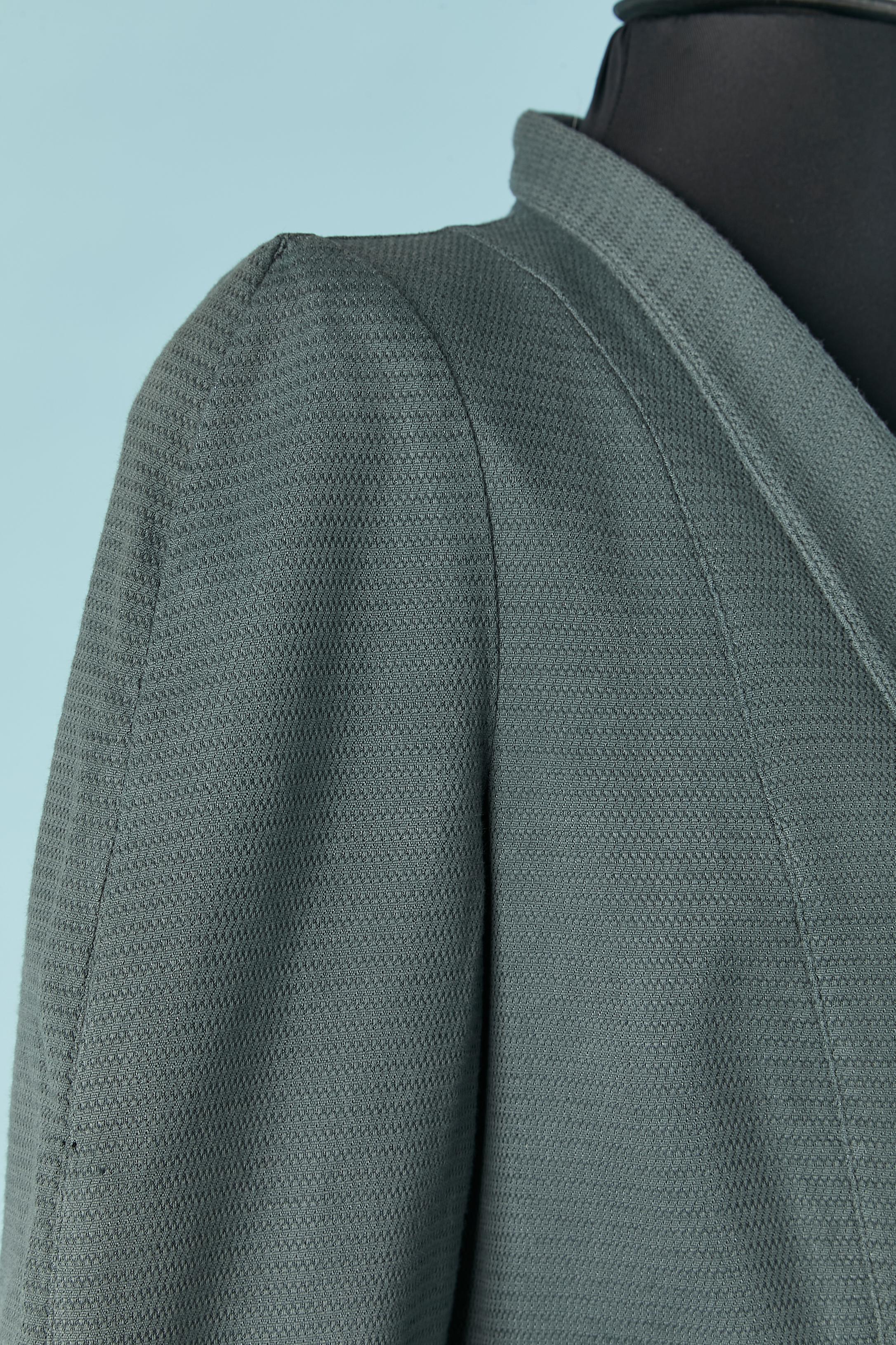 Chaqueta asimétrica cruzada gris-azul Thierry Mugler ACTIV en Bueno estado para la venta en Saint-Ouen-Sur-Seine, FR