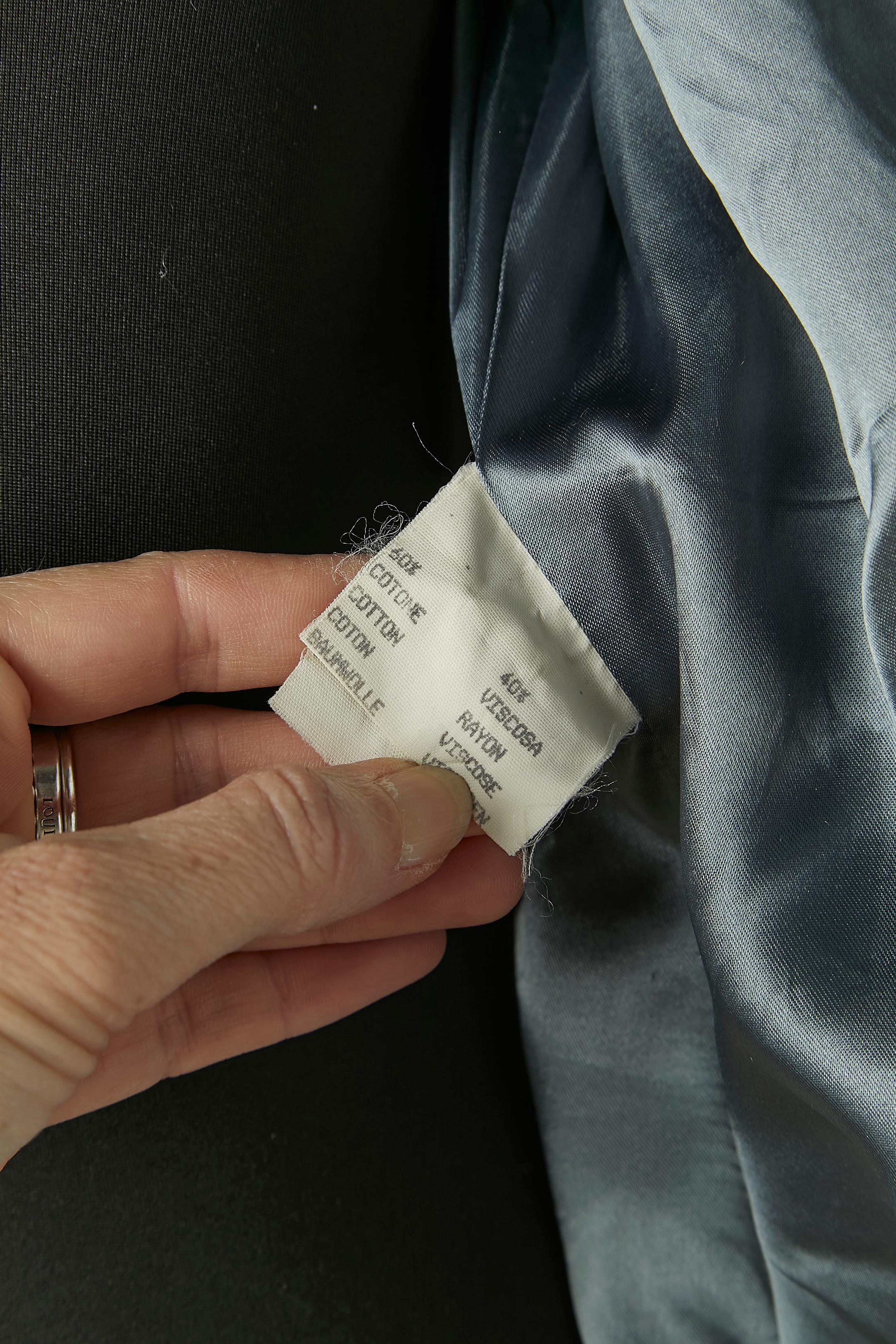 Chaqueta asimétrica cruzada gris-azul Thierry Mugler ACTIV en venta 2