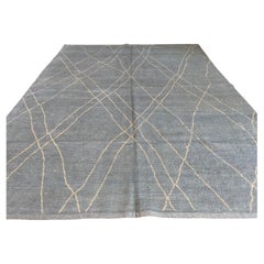Tapis de style marocain gris bleu