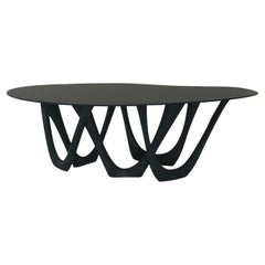 Grey Blue Steel Sculptural G-Table by Zieta