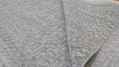Grey Blue Tonal Intricate Geometric Patterned Wool Rug 8'2''x9'10''