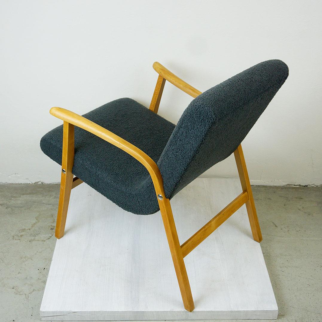 Chaise longue Café Ritter en hêtre bouclé gris par Roland Rainer Vienna en vente 4