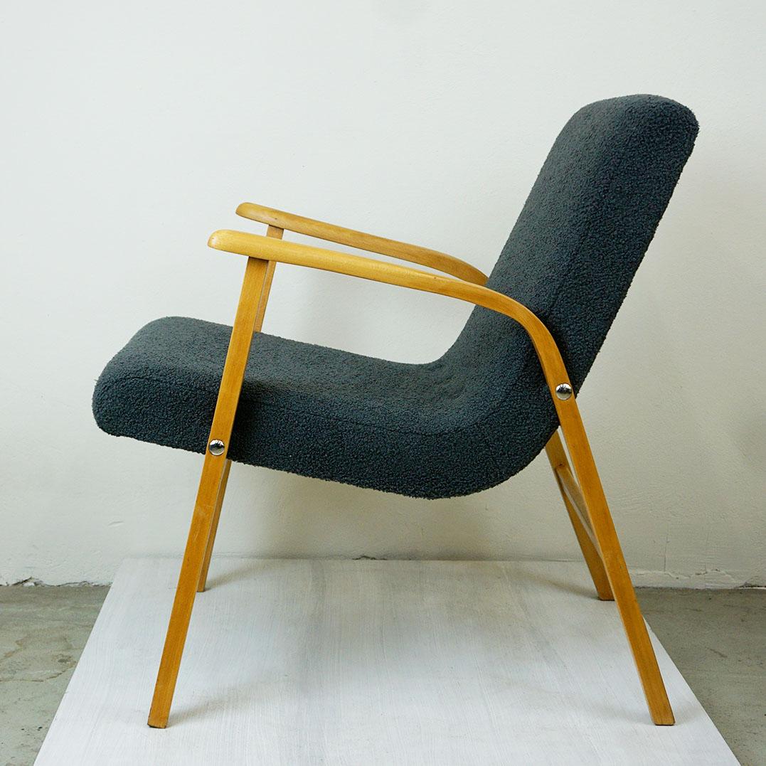 Chaise longue Café Ritter en hêtre bouclé gris par Roland Rainer Vienna en vente 5