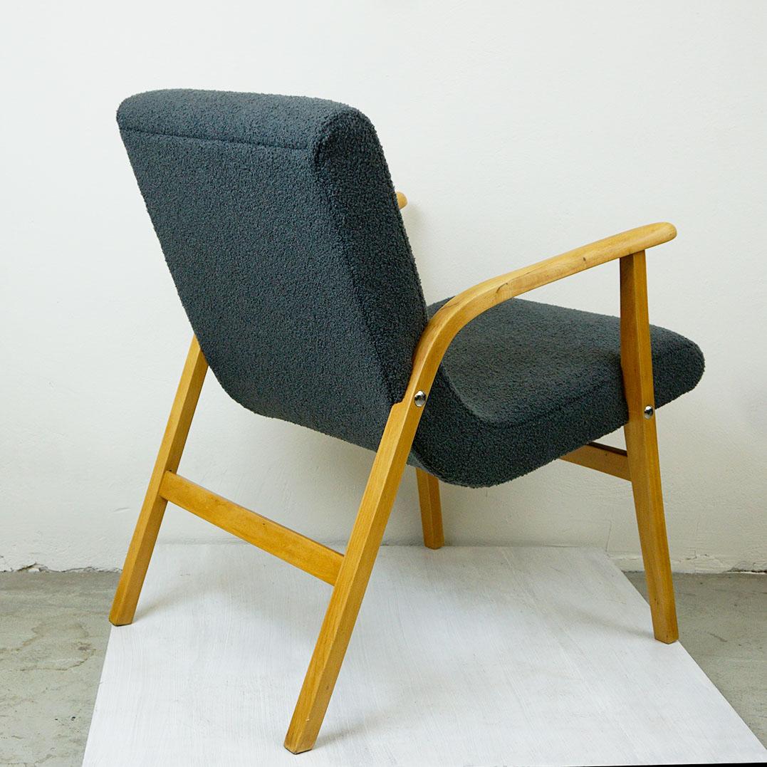 Chaise longue Café Ritter en hêtre bouclé gris par Roland Rainer Vienna en vente 3