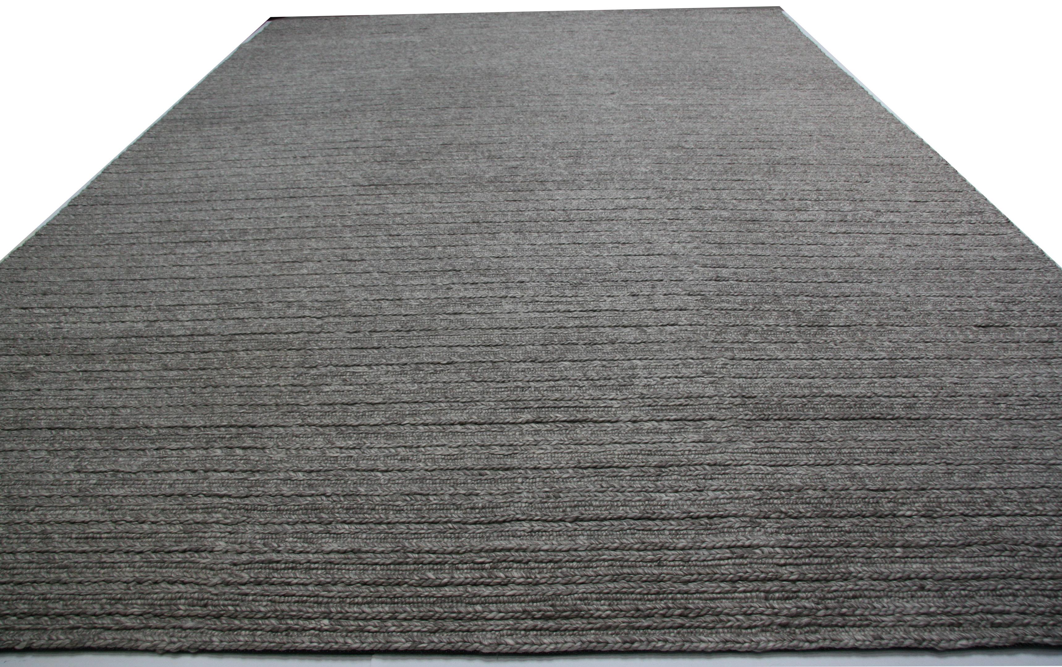 grey braided rug