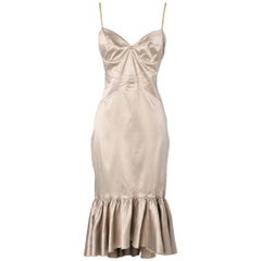 Grey bustier dress with gold lurex stitching Just Cavalli