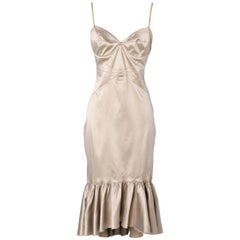 Grey bustier dress with gold lurex stitching Just Cavalli 