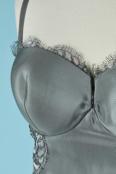 Bustier gris con encaje de lúrex y cordones LA PERLA Nuevo con etiqueta