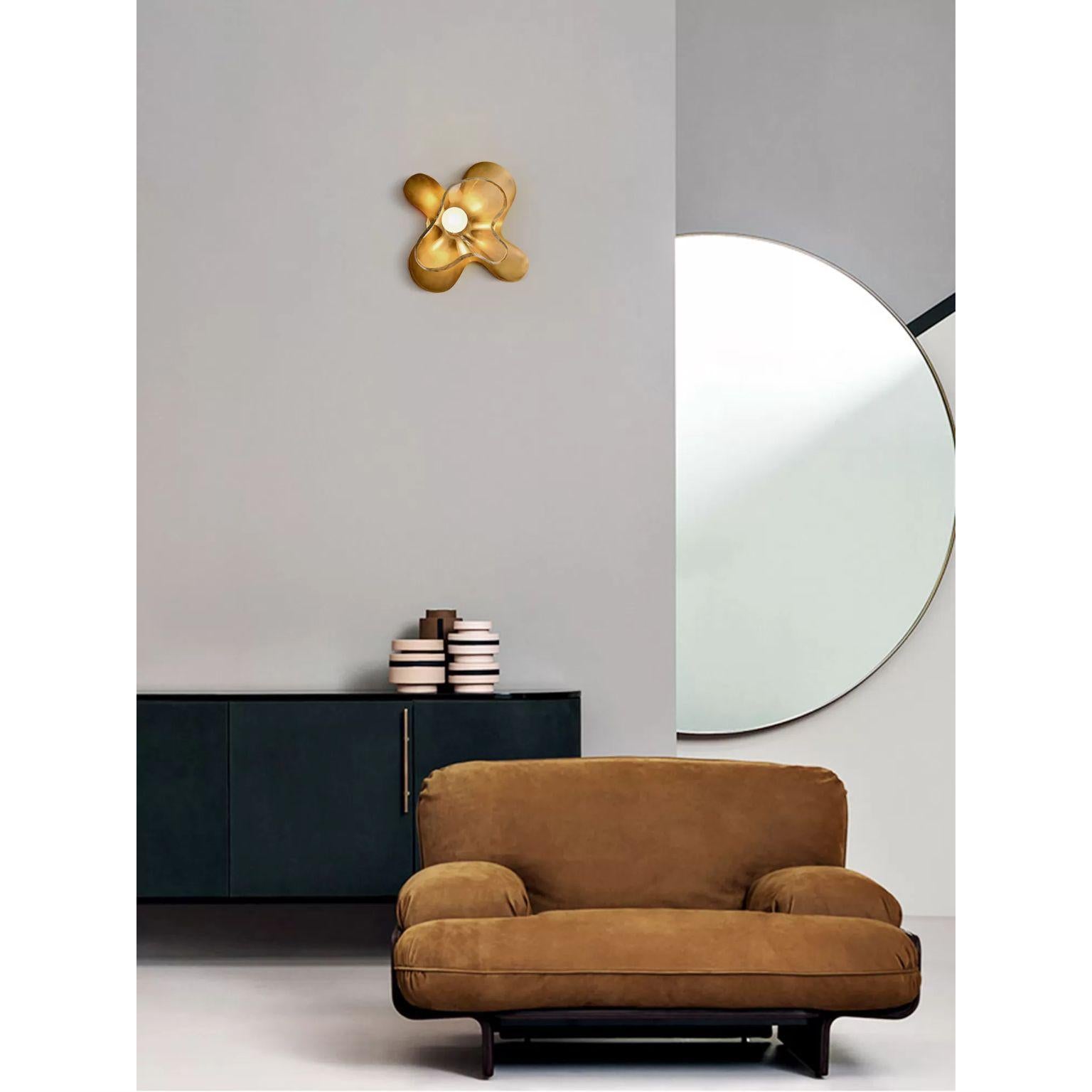 American Grey Butterfly Wall Sconce by Dainte For Sale