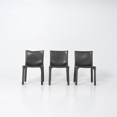 Grey Cab Chairs by Mario Bellini for Cassina