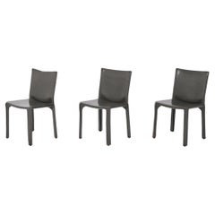 Graue Kabinenstühle von Mario Bellini für Cassina