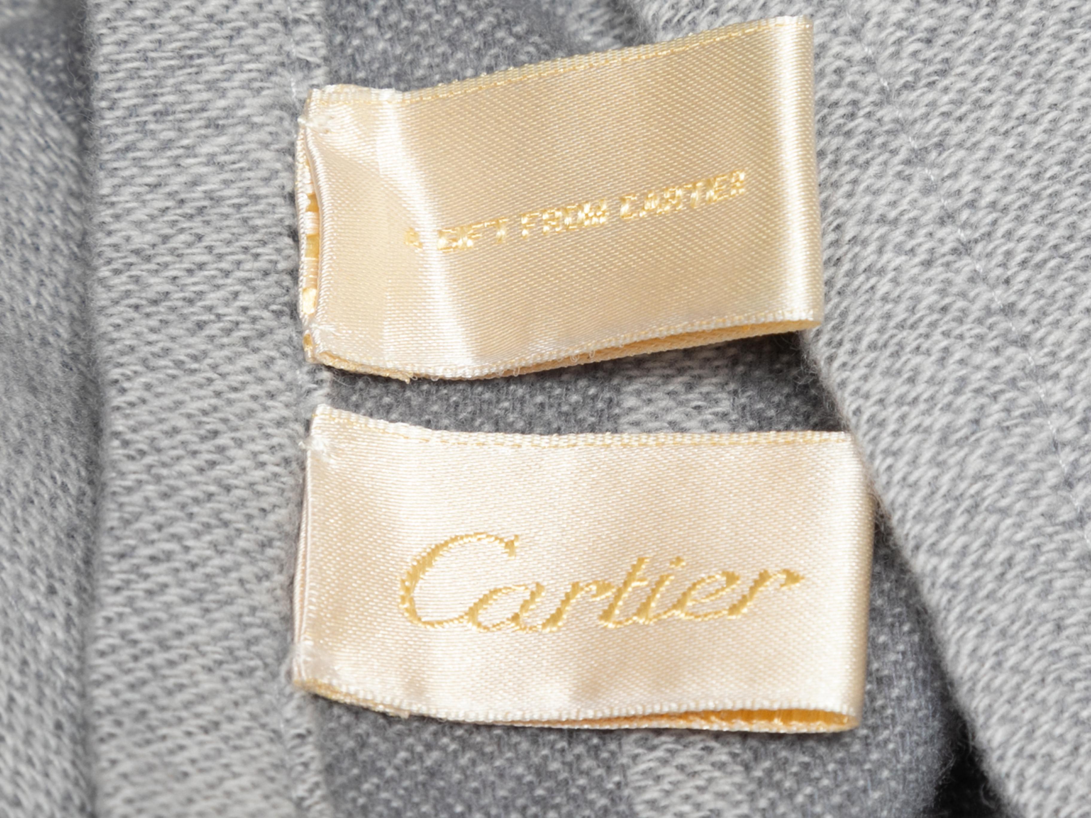 Grey Cartier Cashmere Scarf In Excellent Condition For Sale In New York, NY