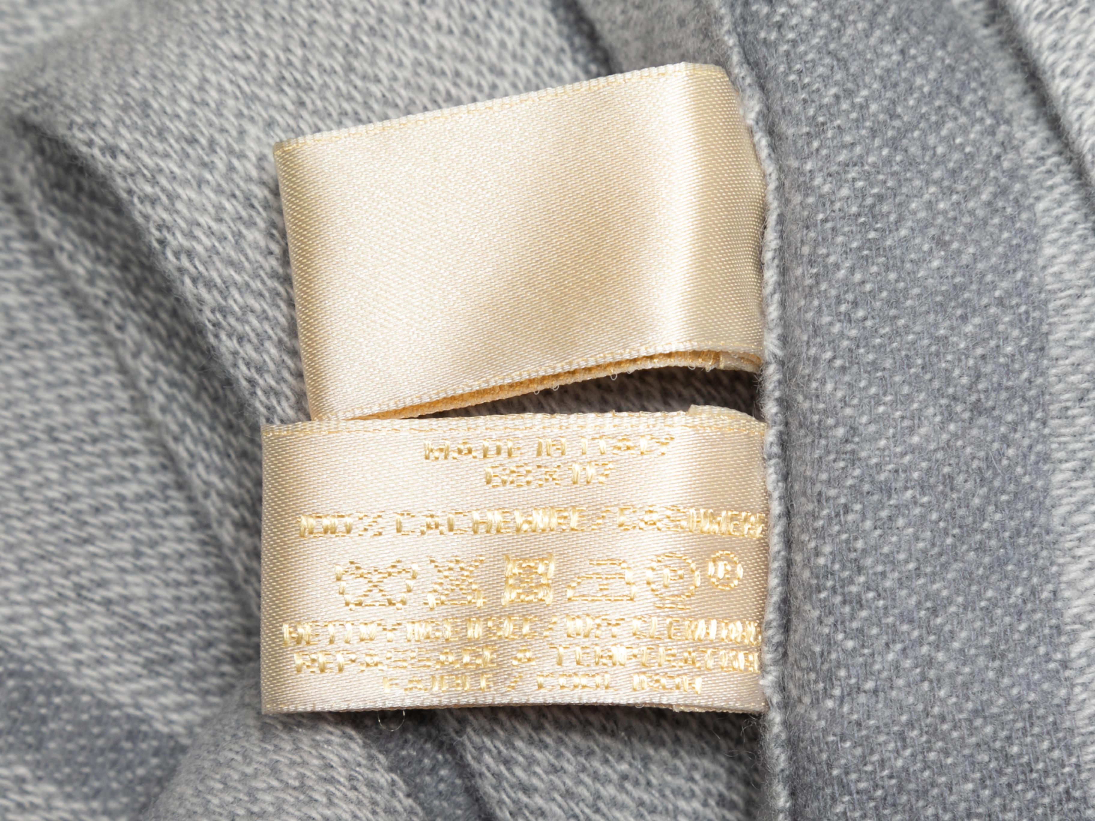 Cartier Grauer Kaschmirschal in Grau für Damen oder Herren im Angebot