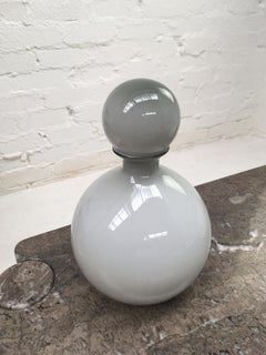 Grey Cased Glass Bottle in the Empoli Style, Poss 1980s