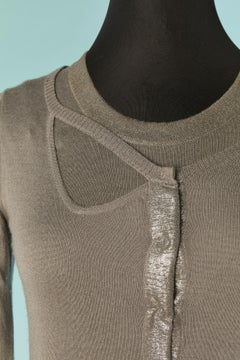 Grey cashmere and silk Twin-set CHRISTIAN DIOR