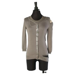 Grey cashmere and silk Twin-set CHRISTIAN DIOR