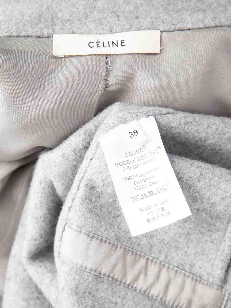 Grey Cashmere Coat Size M 3