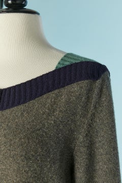 Grey cashmere knit dress CHANEL