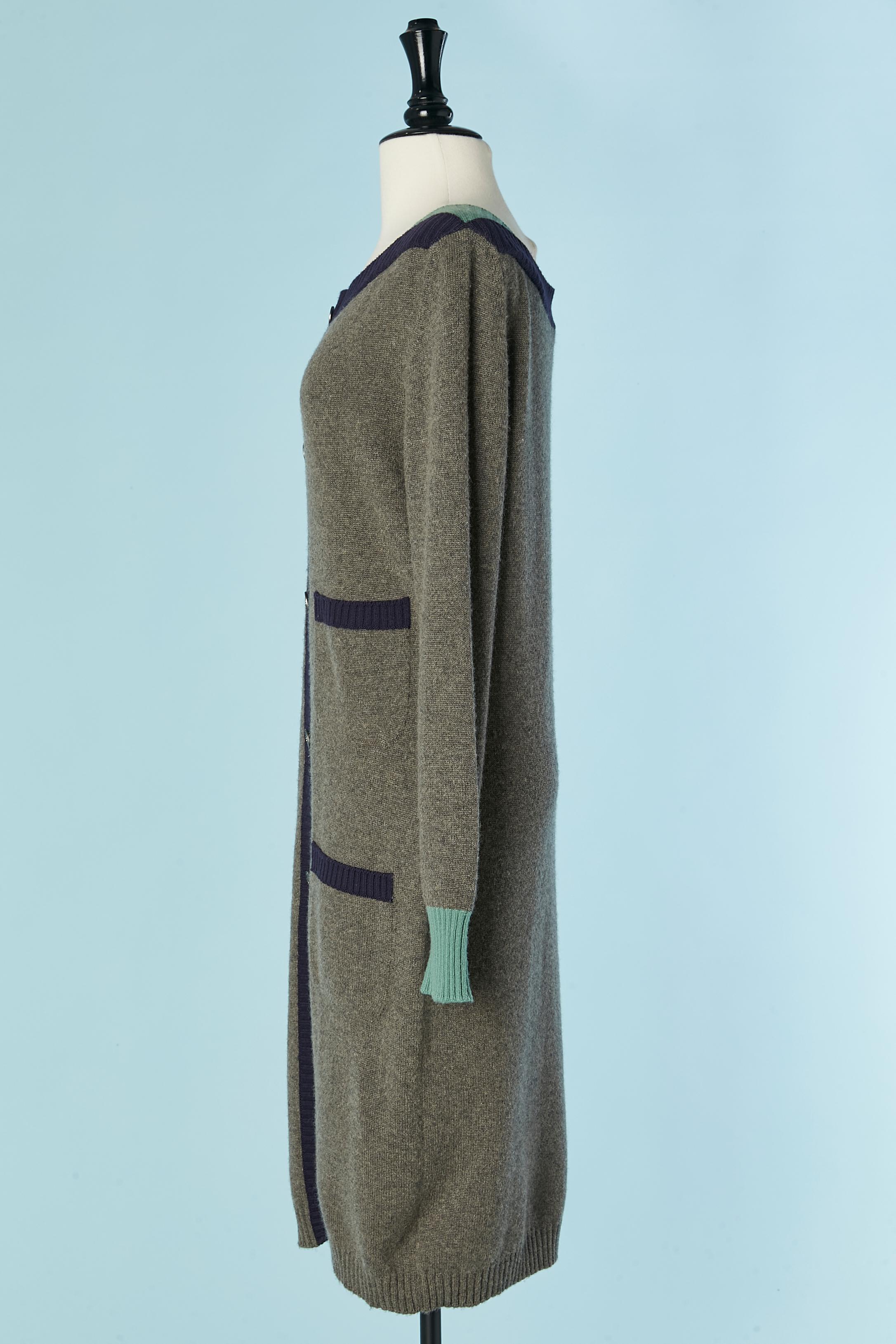 De las mujeres Vestido de punto de cachemira gris CHANEL en venta