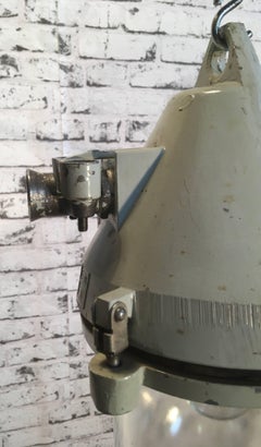 Grey Industrial Cast Aluminium Explosion Proof Lamp, 1960s