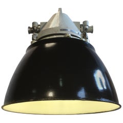 Grey Cast Aluminium Explosion Proof Lamp with Black Enamelled Shade