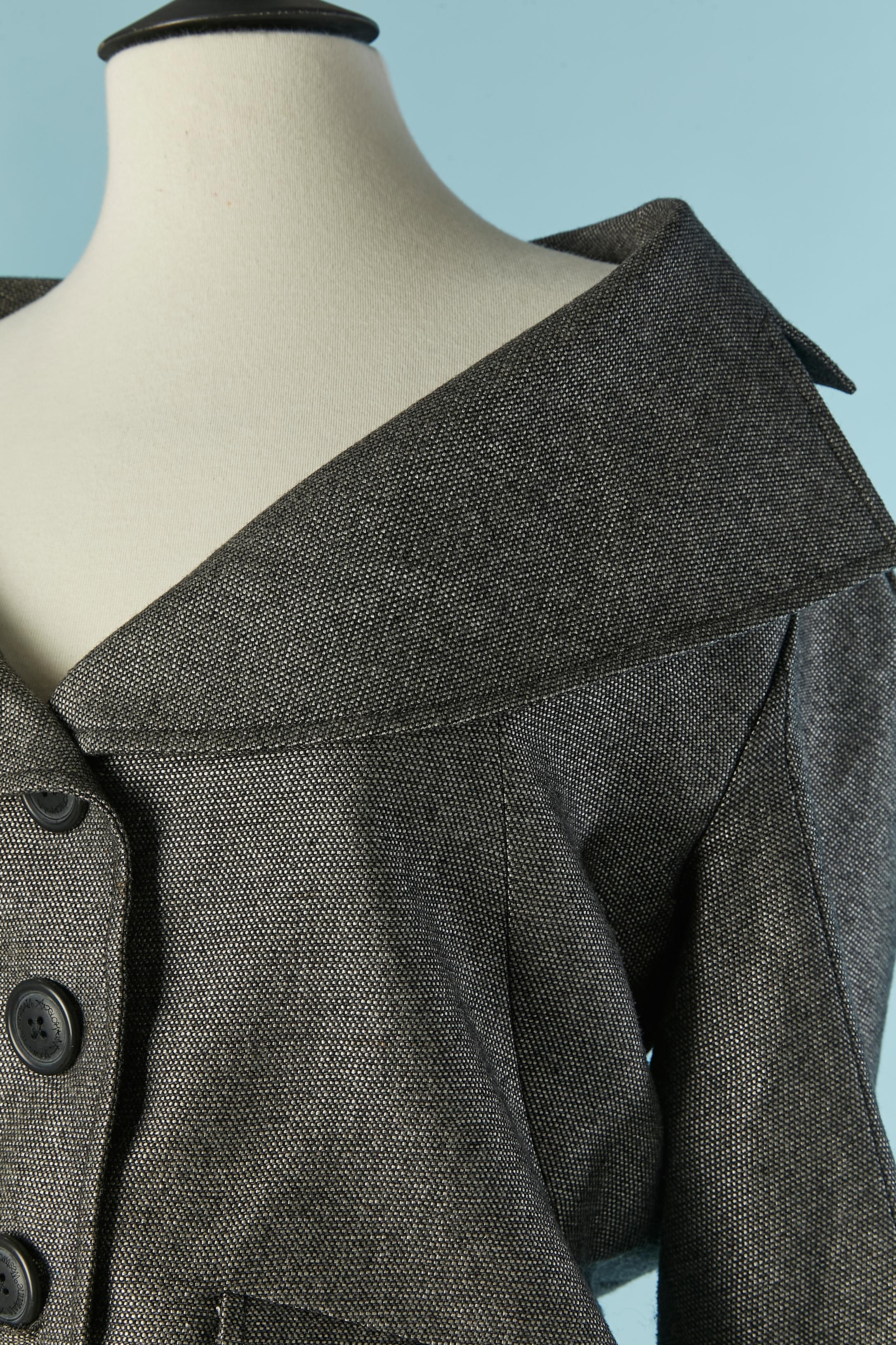 Chaqueta de lana gris 