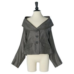 Giacca monopetto in lana grigia "caviale" ANGLOMANIA by Vivienne Westwood