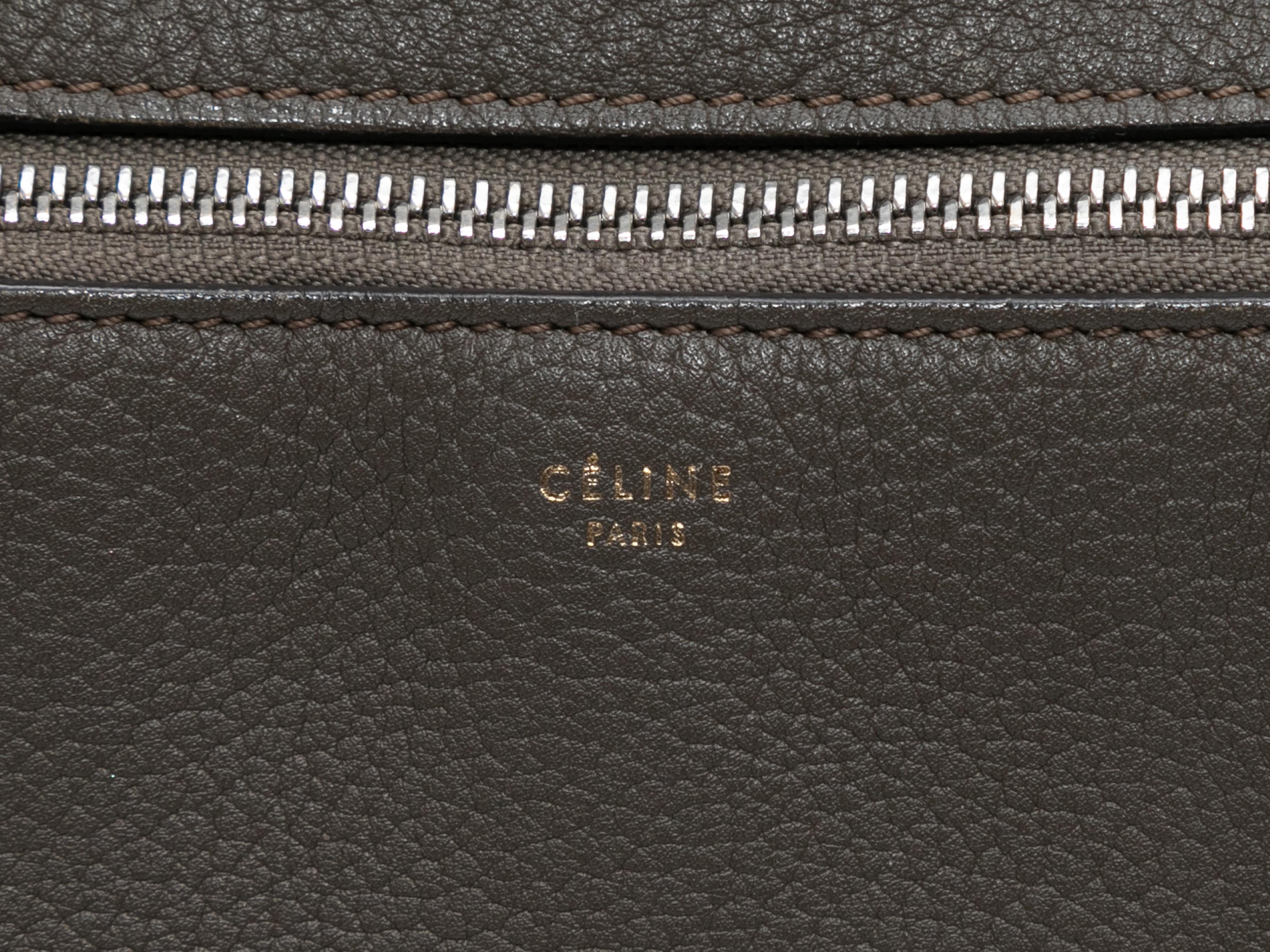 Women's Grey Celine Leather Edge Handbag For Sale