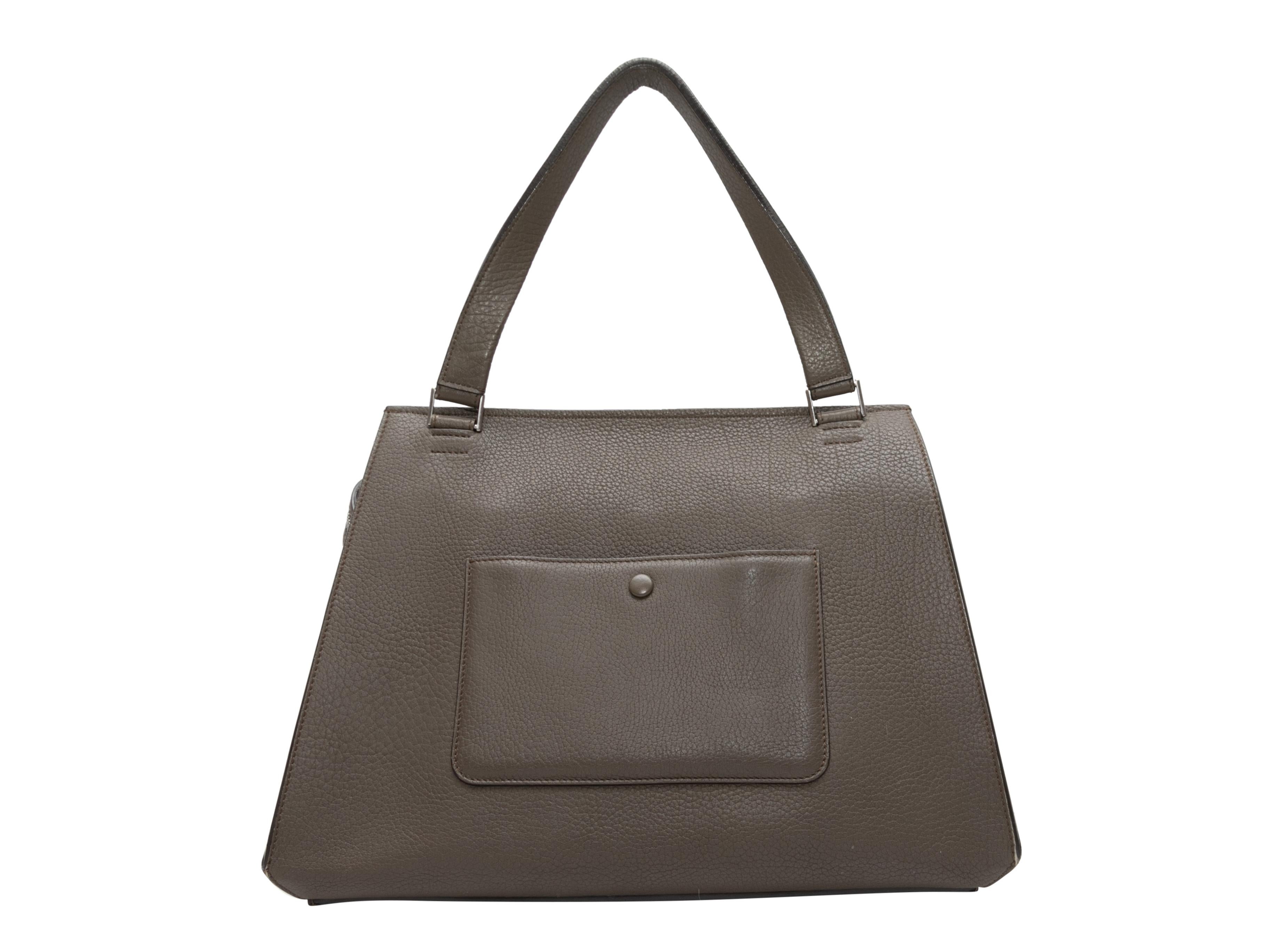 Grey Celine Leather Edge Handbag For Sale 2