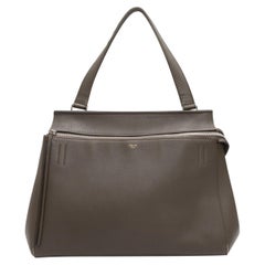 Grey Celine Leather Edge Handbag