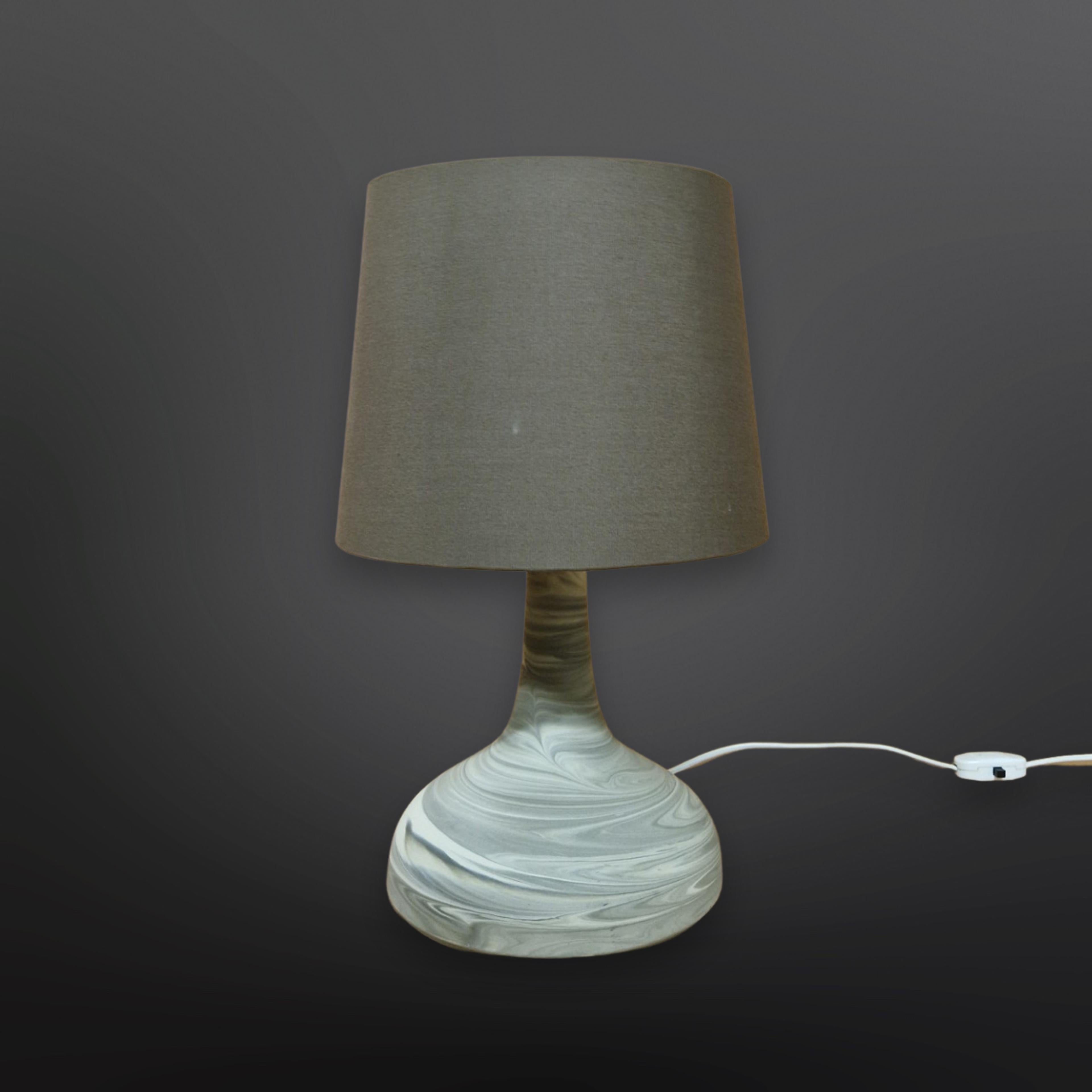 20th Century Grey ceramic table lamp by Bjorn Wiinblad for Rosenthal, Germany 1970s For Sale