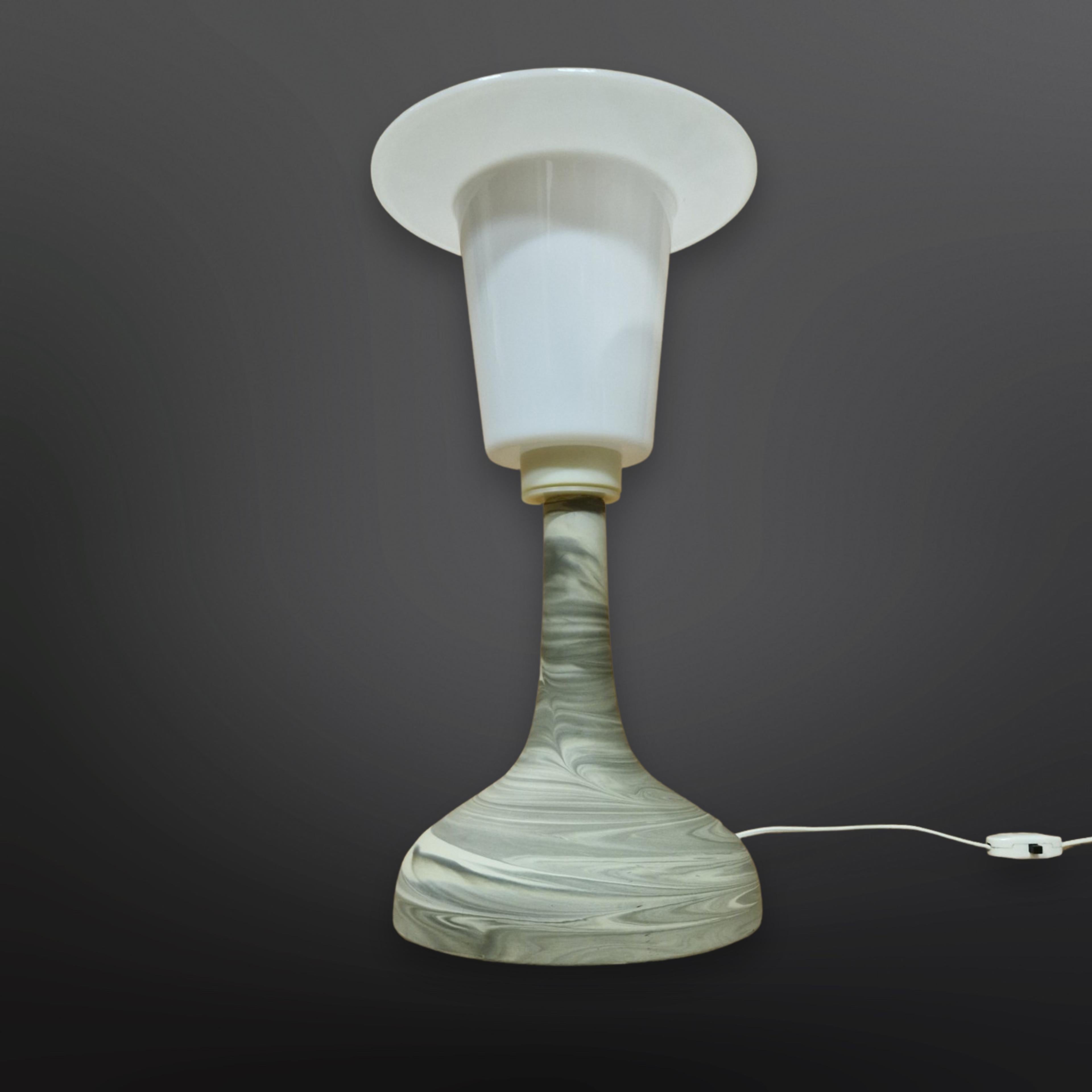 Grey ceramic table lamp by Bjorn Wiinblad for Rosenthal, Germany 1970s For Sale 2