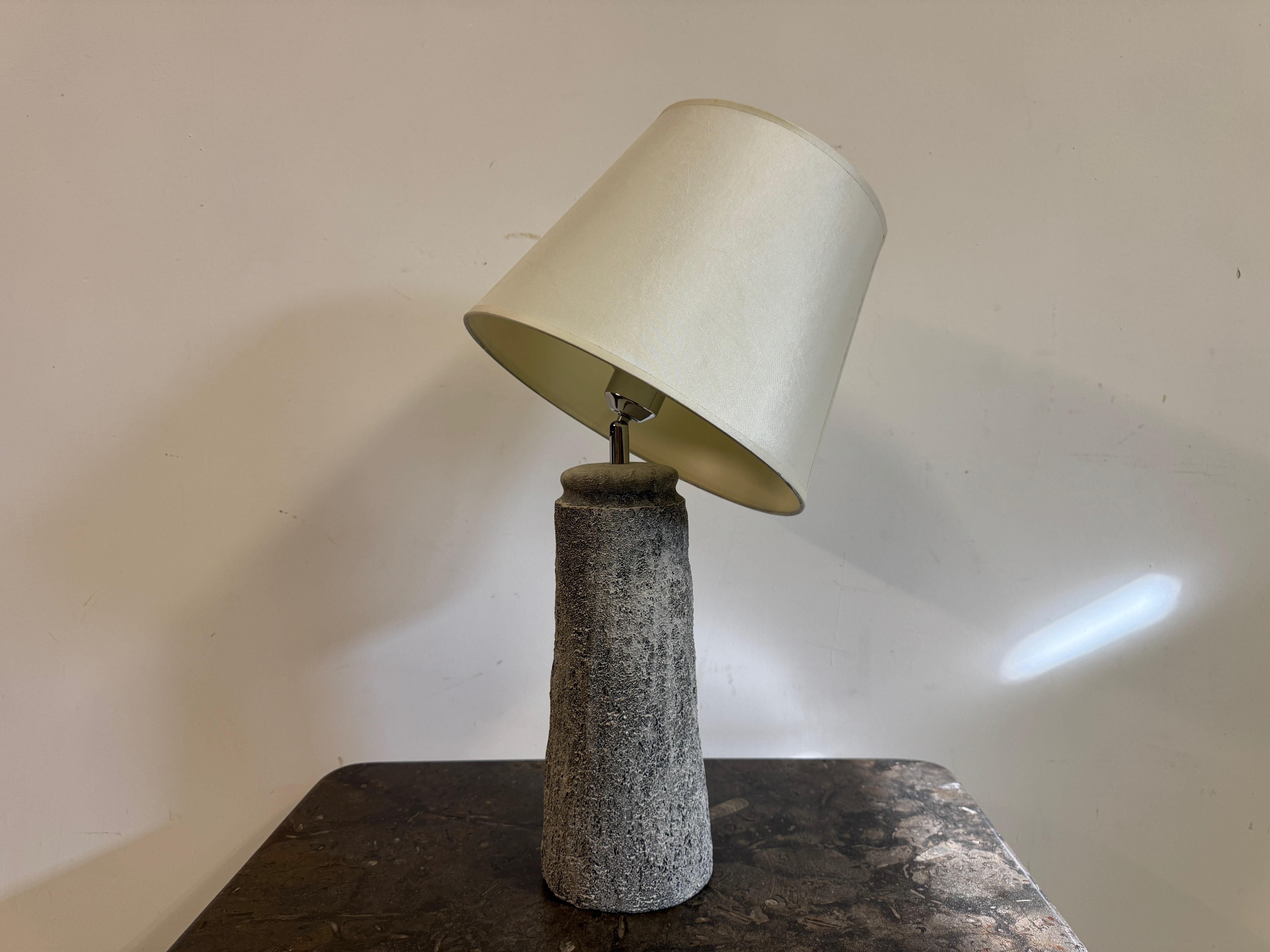 Grey Ceramic Table Lamp For Sale 4