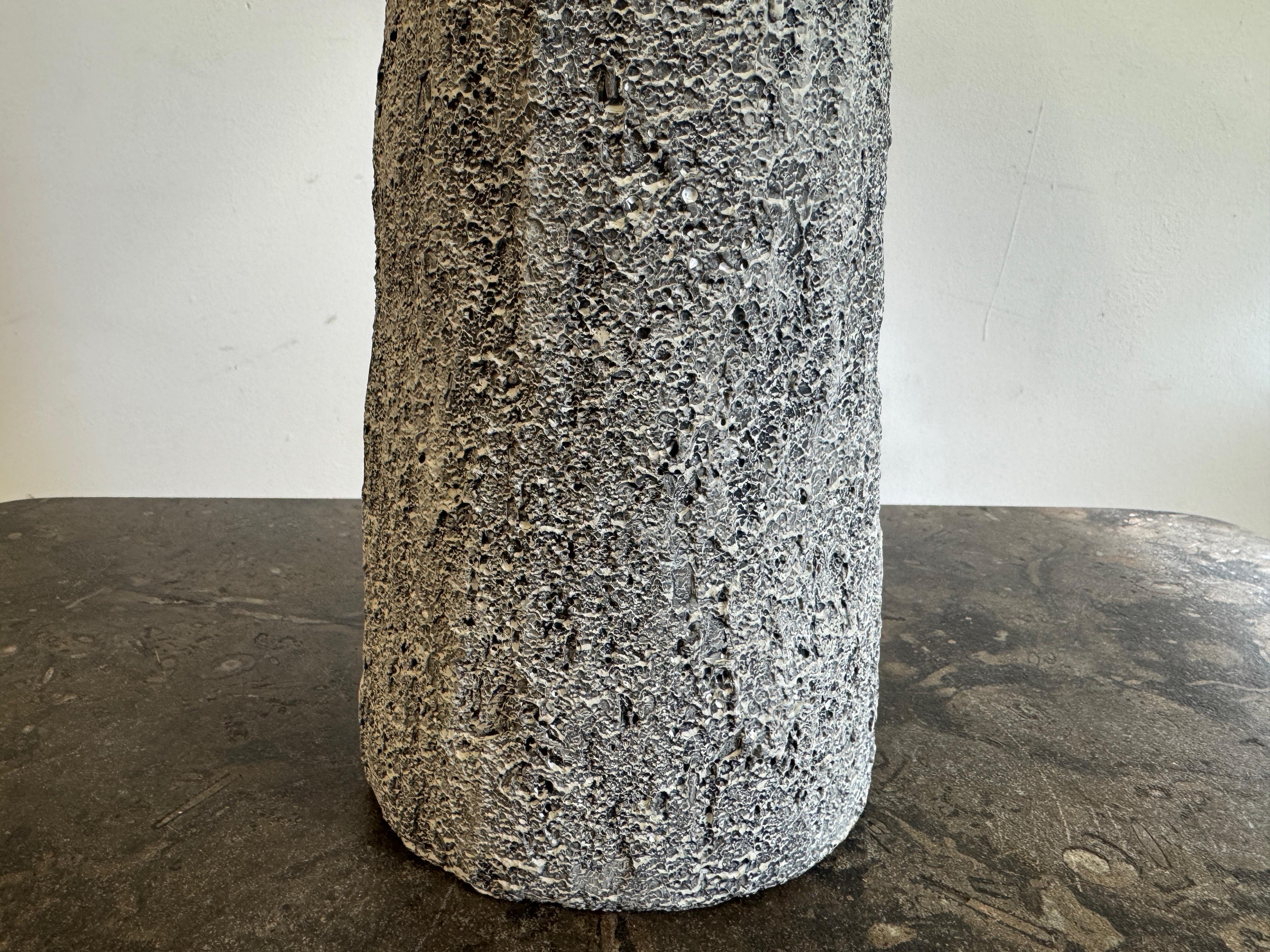 Grey Ceramic Table Lamp For Sale 2