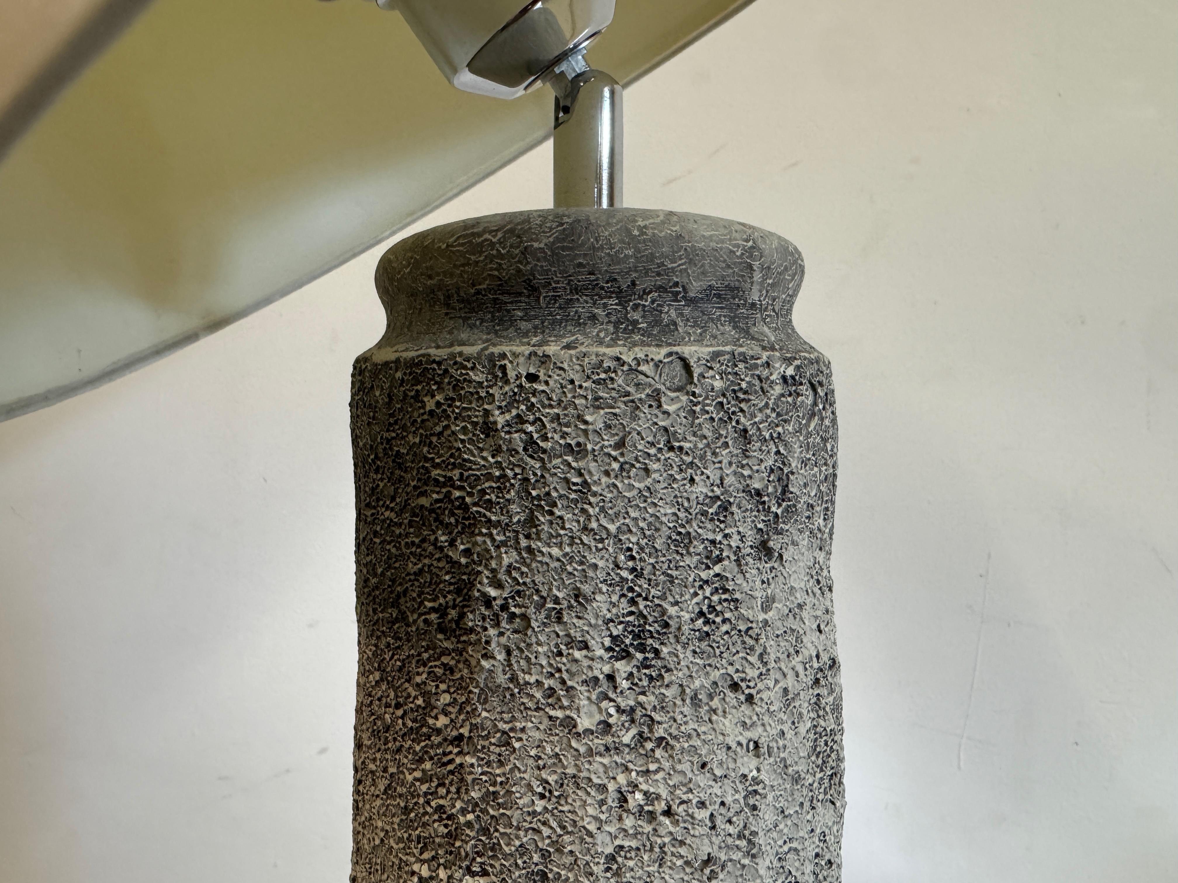 Grey Ceramic Table Lamp For Sale 3