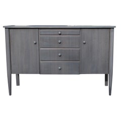 Grey Cerused Modern Danish Style Sideboard / Credenza