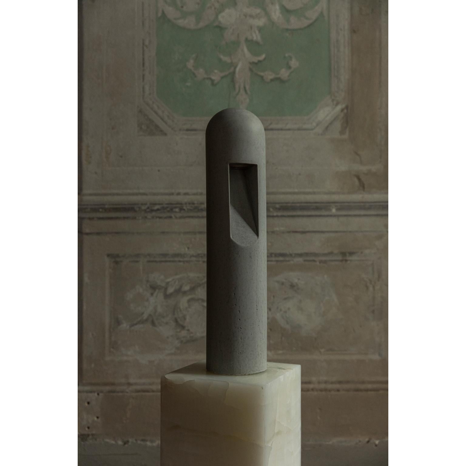Modern Grey Concrete Lamp by Rick Owens