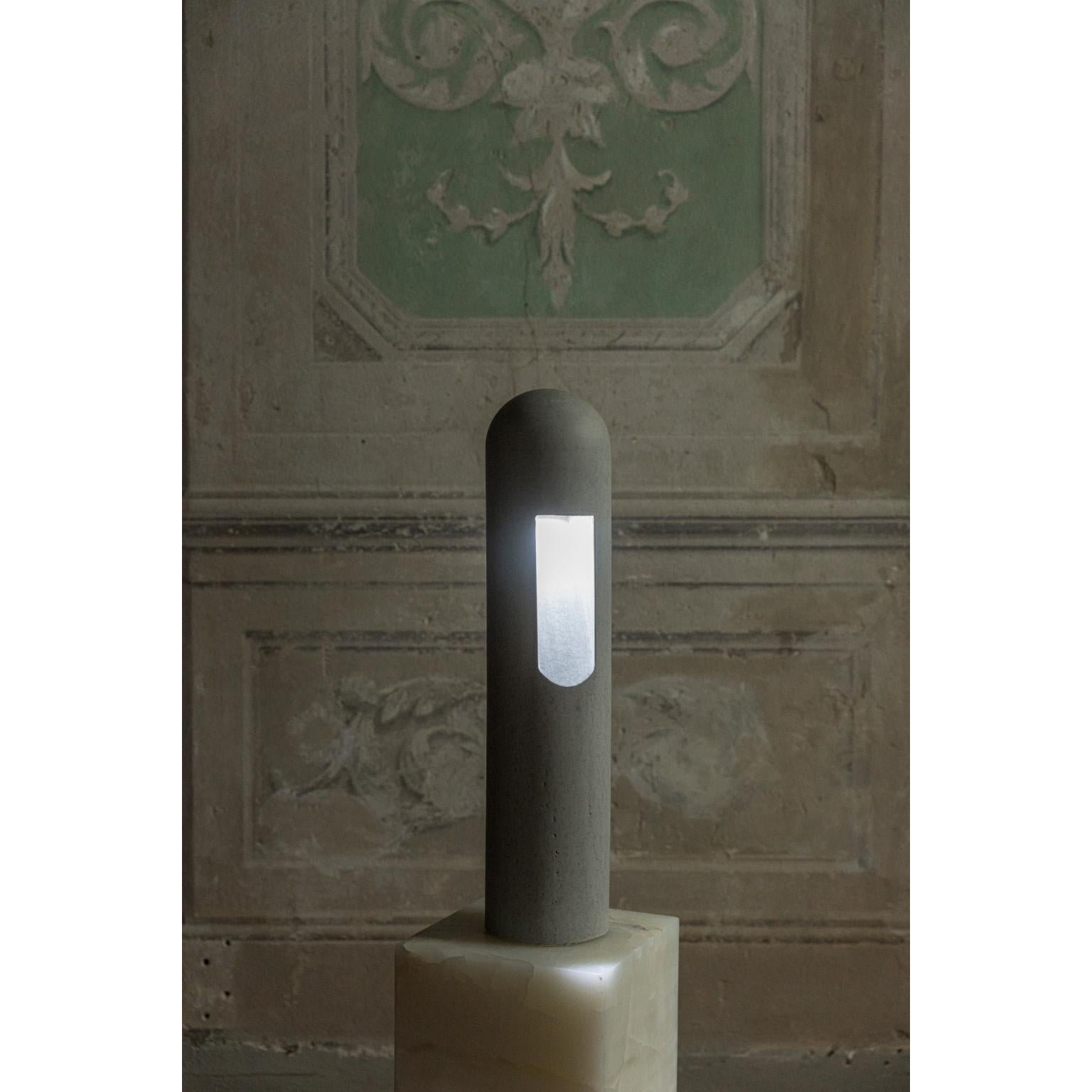 French Grey Concrete Lamp by Rick Owens For Sale