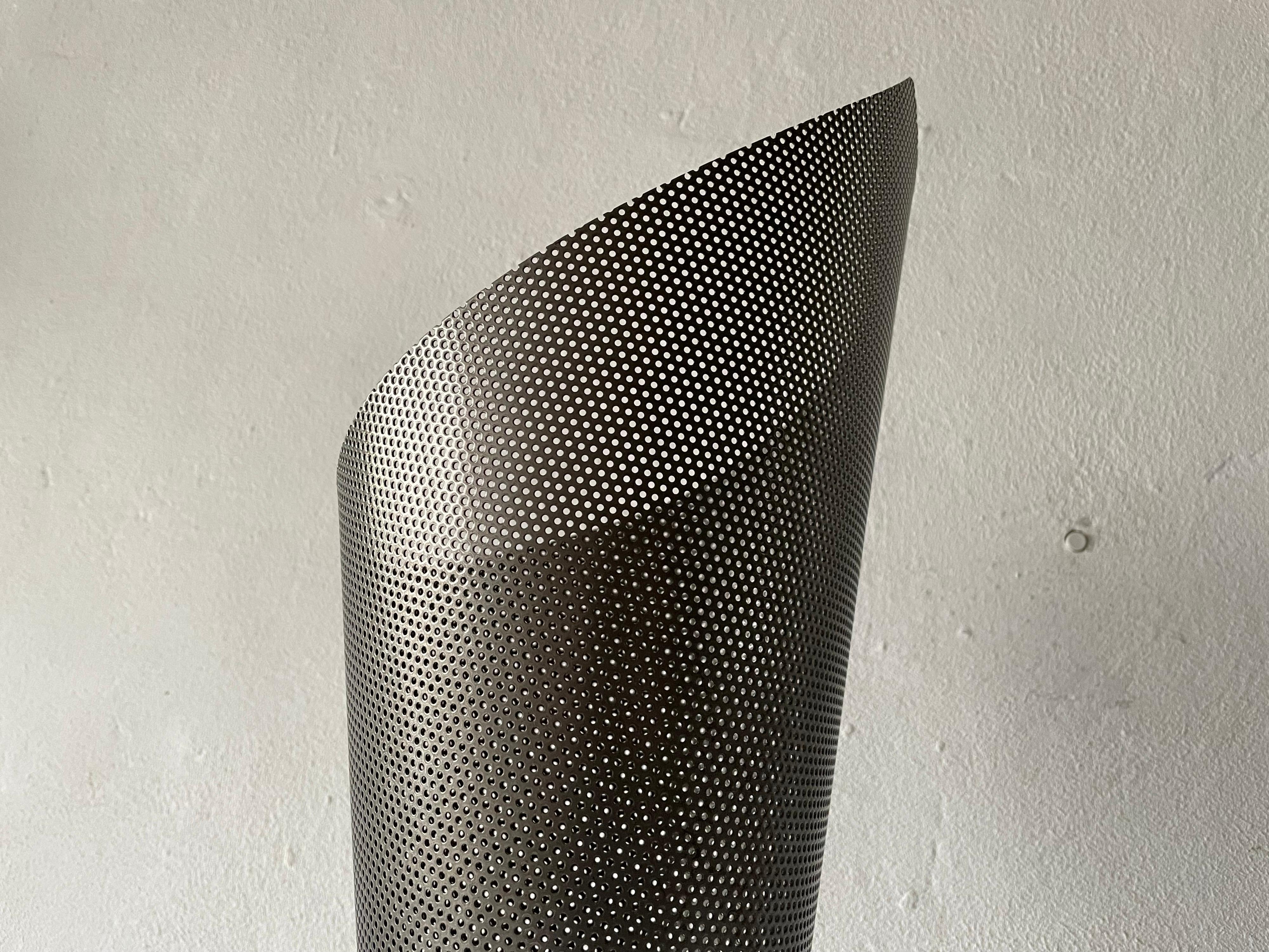 Metal Grey Conic Design Table Lamp, in the Style of Mathieu Matégot, 1970s, Germany For Sale