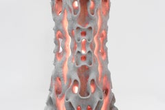 Grey Contemporary Floor Lamp from the Series "Urben Stem" by Rollo Bryant