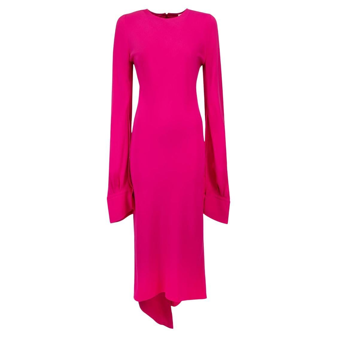 Spring 2022 Pink Long Sleeves Midi Dress Size S
