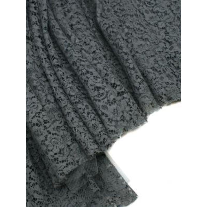 Grey corded lace pleated skirt 1