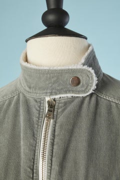 Grey Corduroy jacket Courrèges Hyperbole Circa 1970