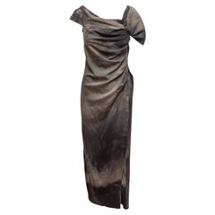 Grey Cortana Tie-Dye Silk Gown Size IT 40