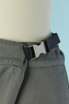 Grey cotton wrapped trouser with bamboo print CHRISTIAN DIOR